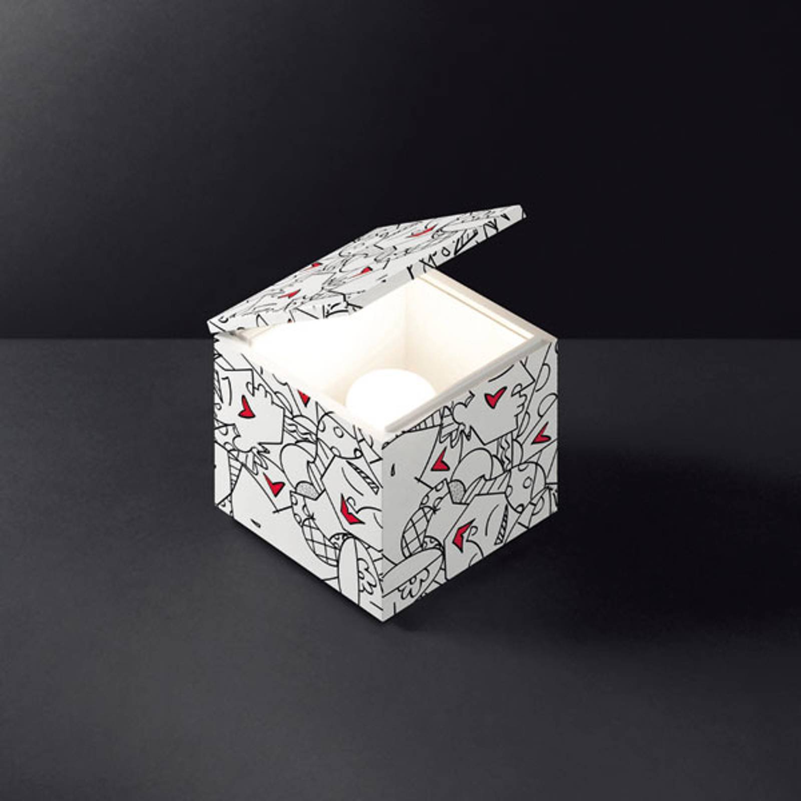 Cini&Nils Cuboluce LED-bordlampe Britto white