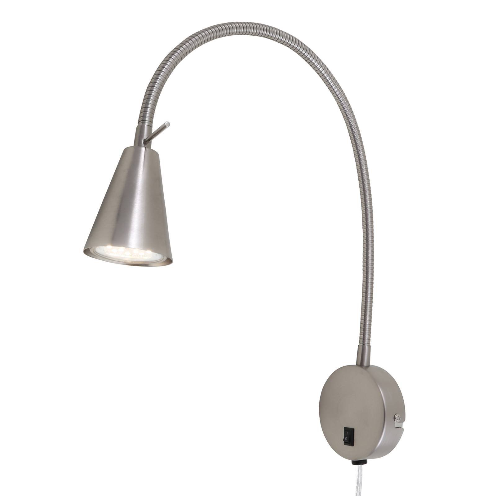 LED-vegglampe 2082 med veggelement, nikkel