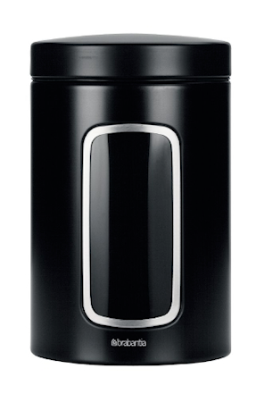 Oppbevaringsboks med vindu 1.4 Ltr / Matt Black lock Matt Black