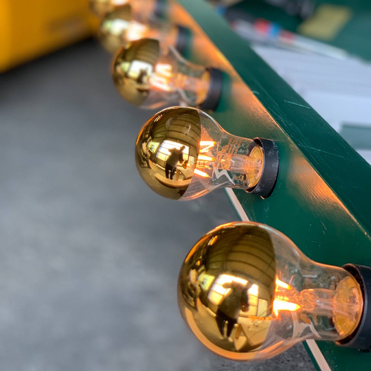 SEGULA LED-pære E27 3,2W 927 toppforspeilet gull