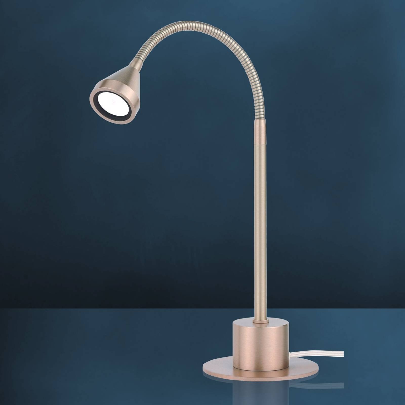 MINI LED-bordlampe m. fleks. arm og univ.hvitt lys