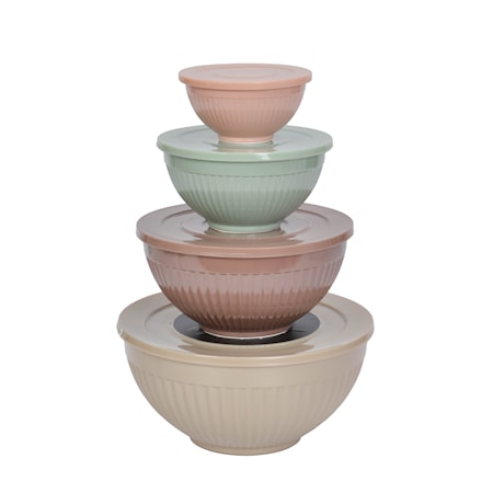 Smak Boller Sett med 4 Beige/Rosa/Mint