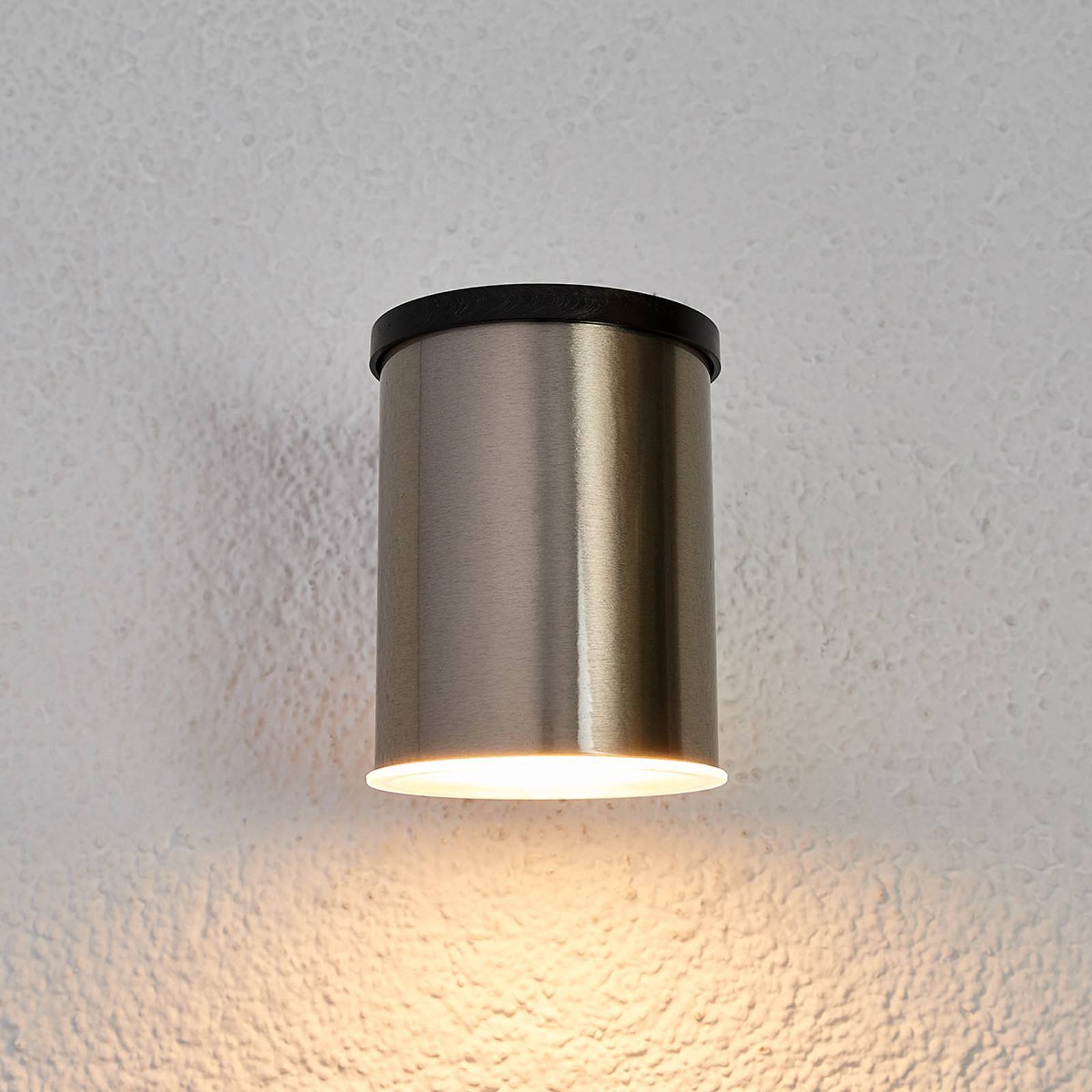 LED-solcelle-vegglampe Tyson, rund, klar