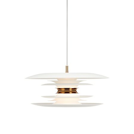 Diablo Pendel Hvit/messing LED 40 cm
