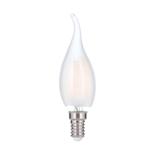 LED-mignon E14 4,5W flammeform 2 700 K matt dimbar