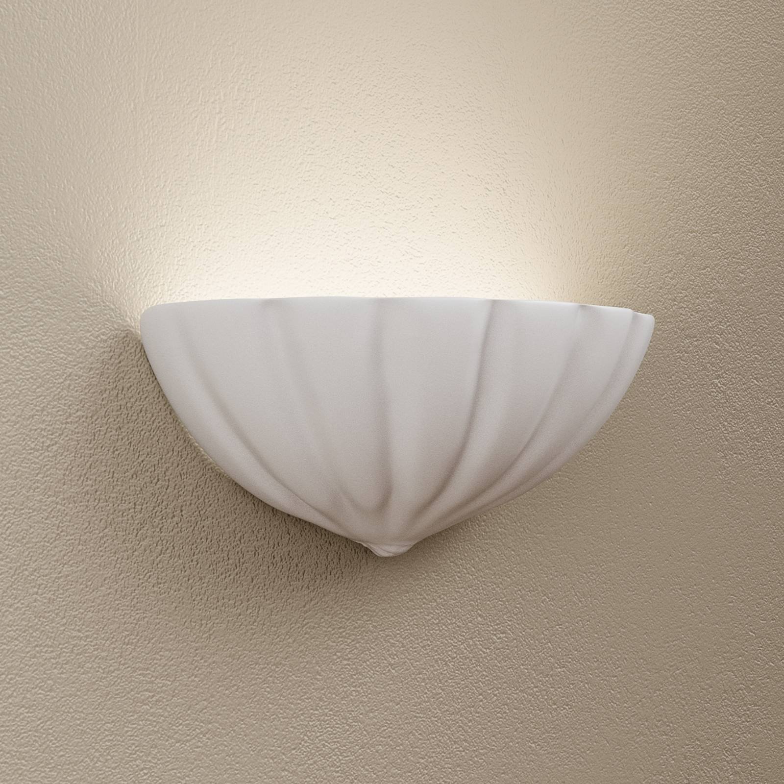 Muslingformet vegglampe Elsa