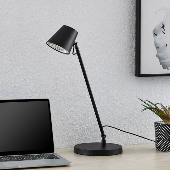 Lucande Kenala LED-bordlampe, svart