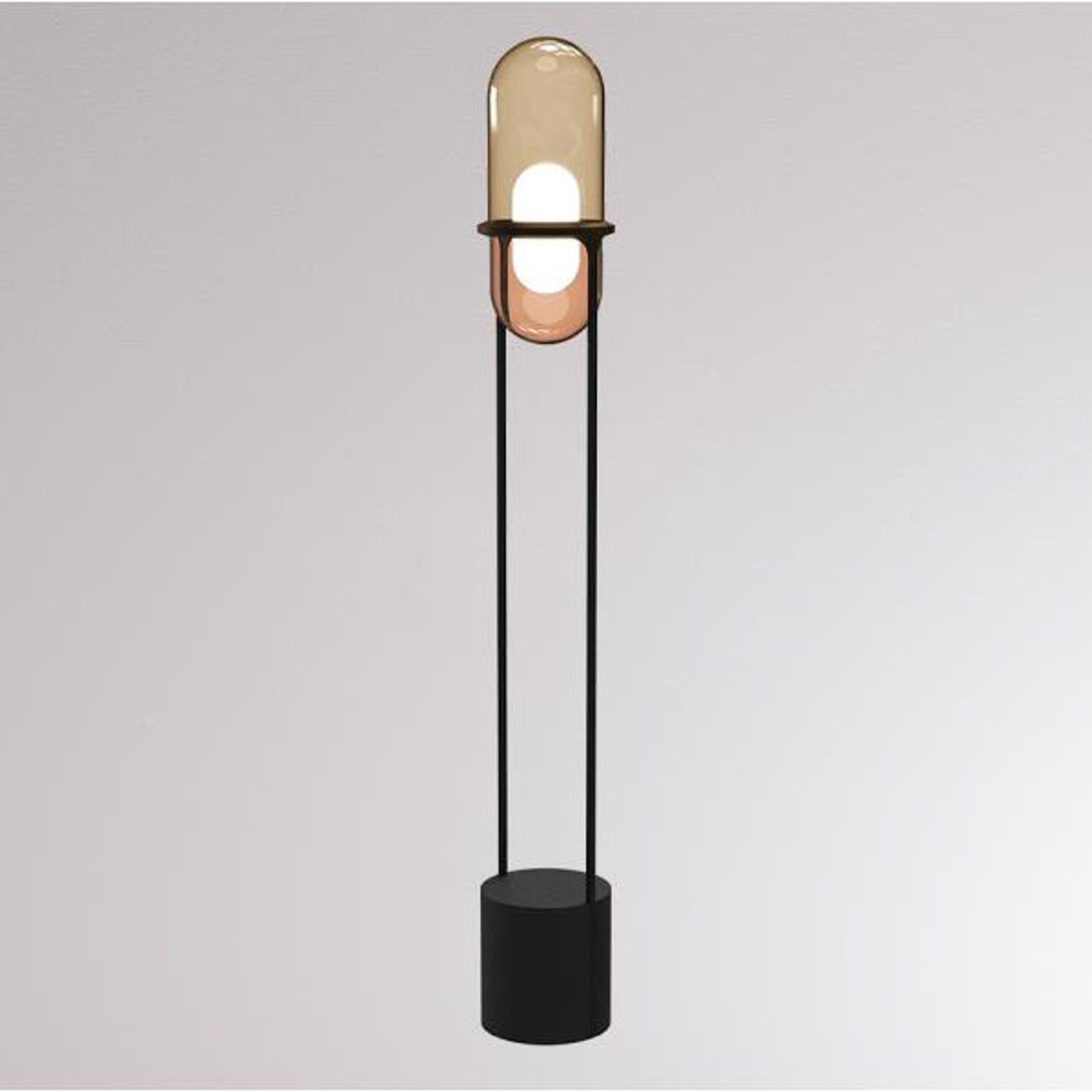 LOUM Pille LED-gulvlampe champagne/kobber