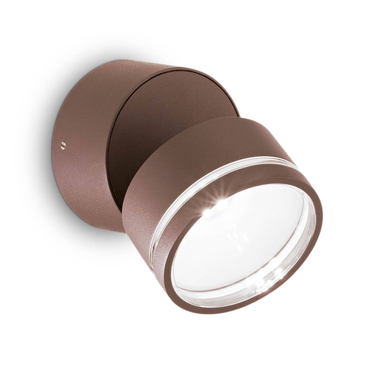 Ideal Lux Omega Round LED-vegglampe 4 000 K kaffe