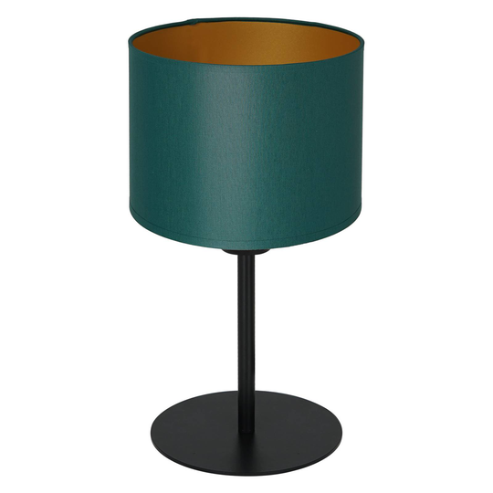Bordlampe Soho, sylindrisk høyde 34cm grønn/gull