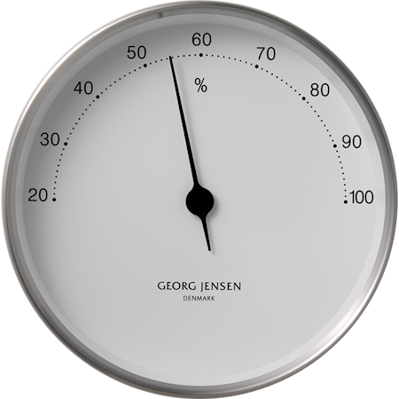 Henning Koppel Hygrometer 10cm Stål/Hvit