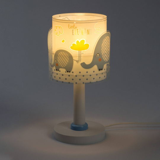 Bordlampe til barnerom Little Elephant, blå