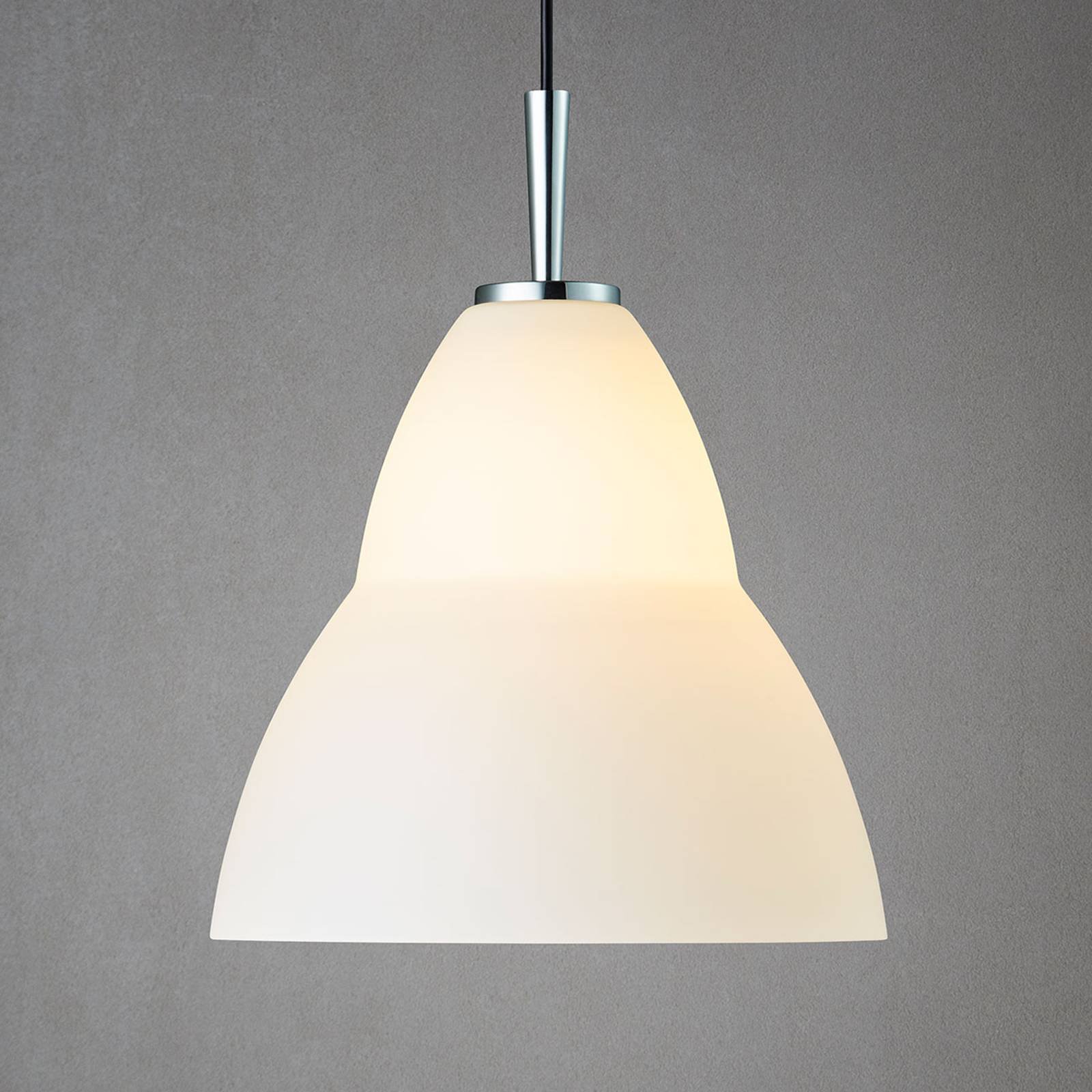 Hengelampe av glass Fico L, Ø 35 cm