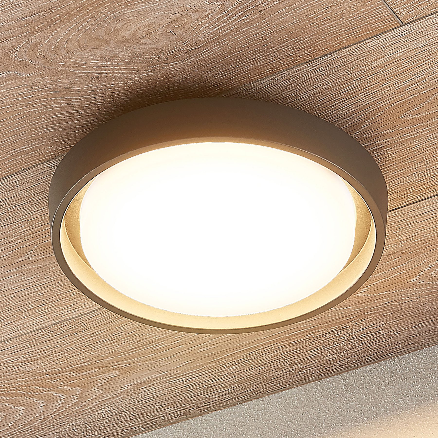 LED-utetaklampe Birta, rund, 27 cm