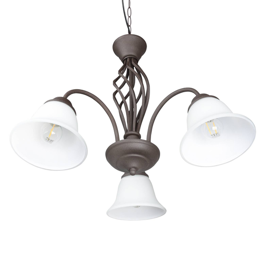 Hengelampe Rustica, rustfarget, 3 lyskilder