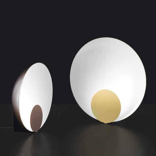 Oluce Siro LED-bordlampe dimbar Ø 34 cm bronse