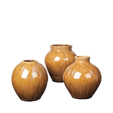 Ingrid Vase Sett med 3 Kanel