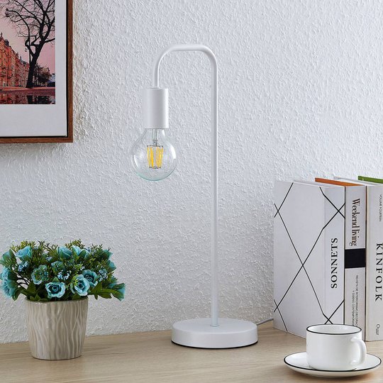 Lindby Erivana bordlampe, hvit