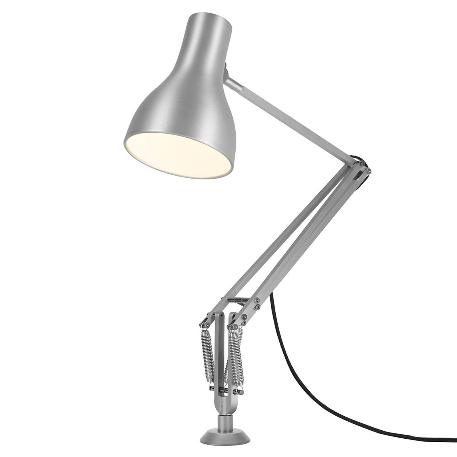 Anglepoise Type 75 bordlampe skru-fot sølv