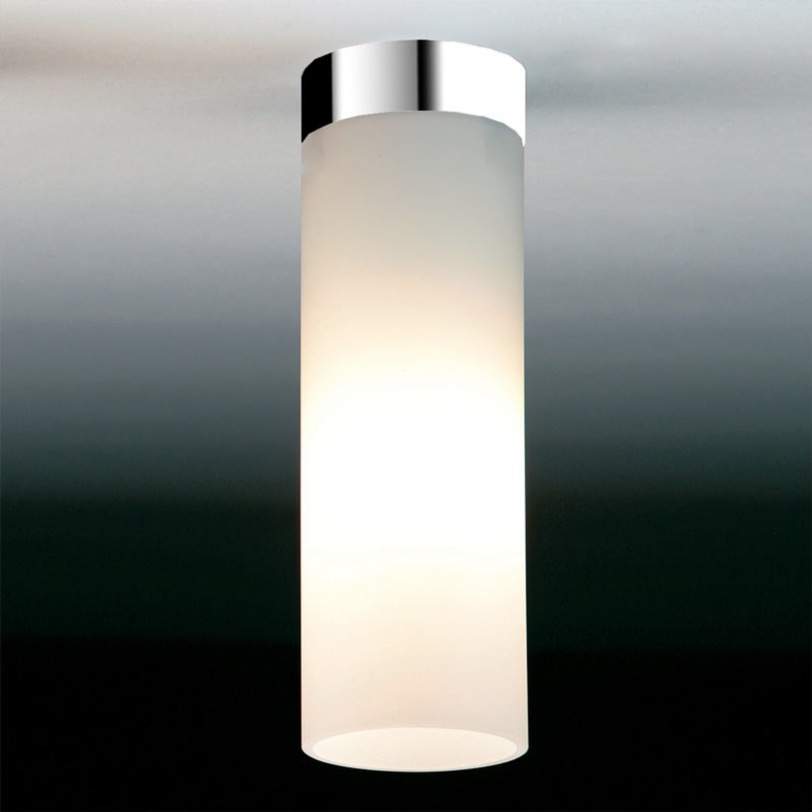 Matthvit taklampe DELA BOX krom