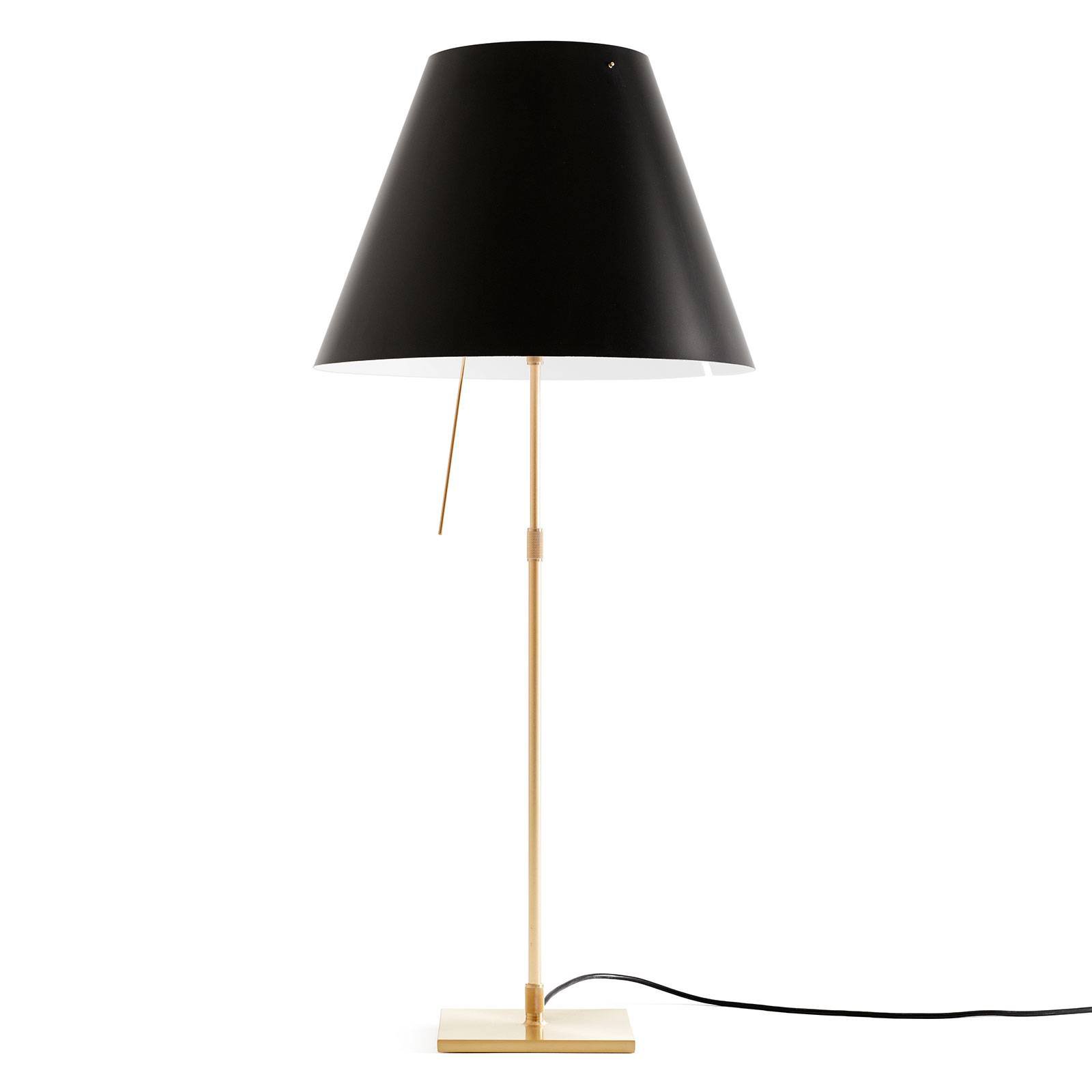 Luceplan Costanza bordlampe D13 messing/svart