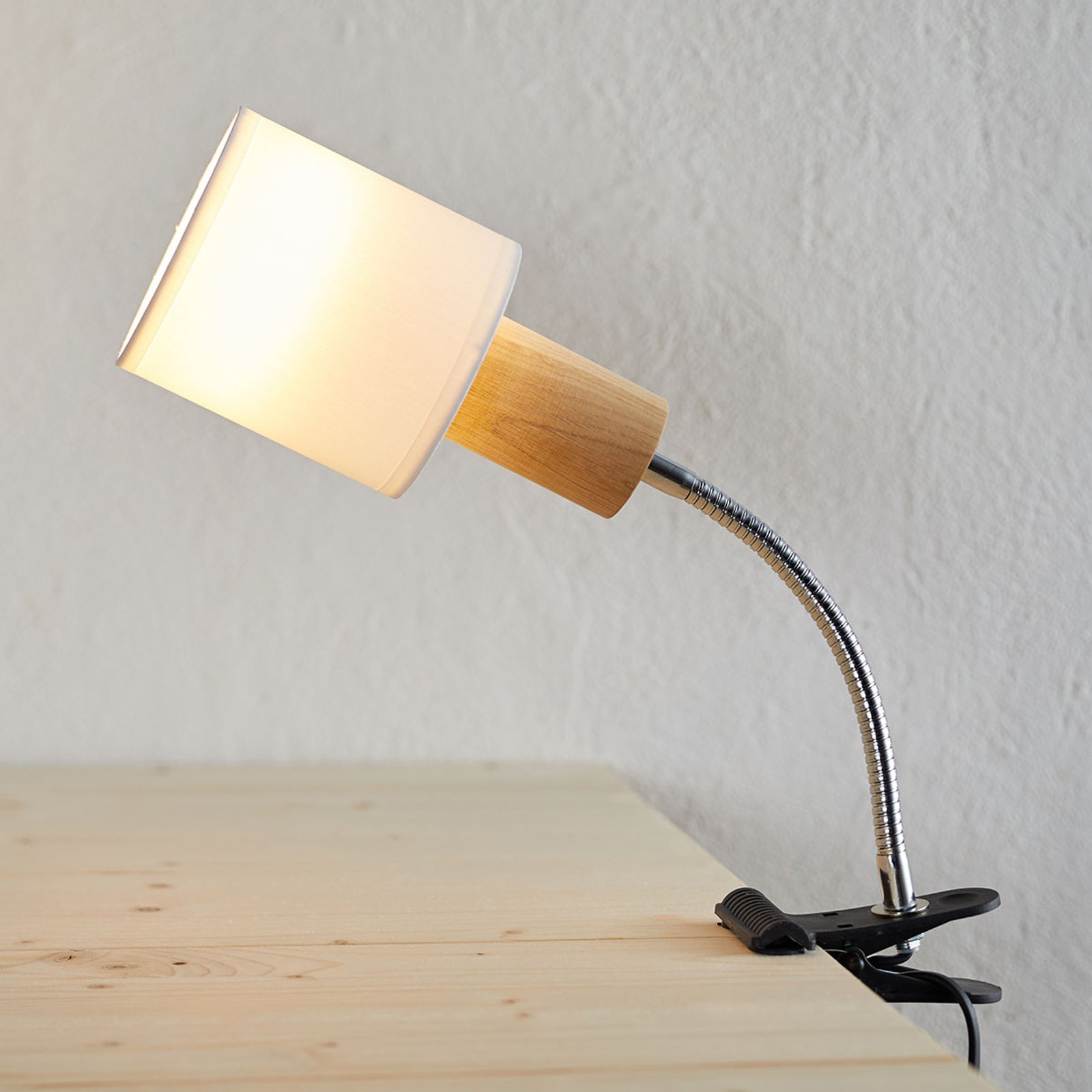 Klemmelampe Clampspot Flex med bevegelig arm