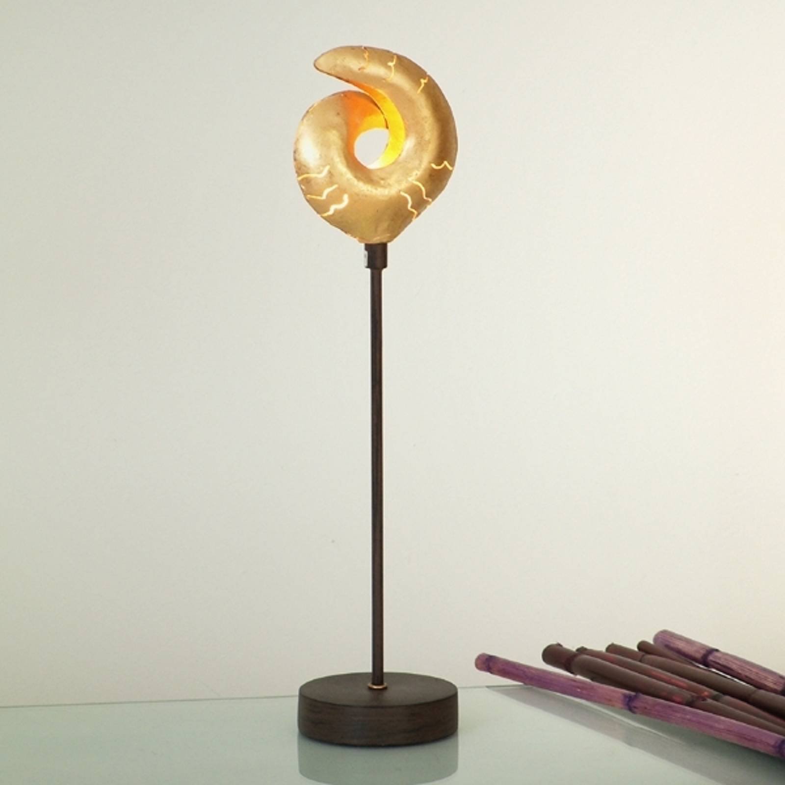 Dekorativ bordlampe GAZZELLA med gull