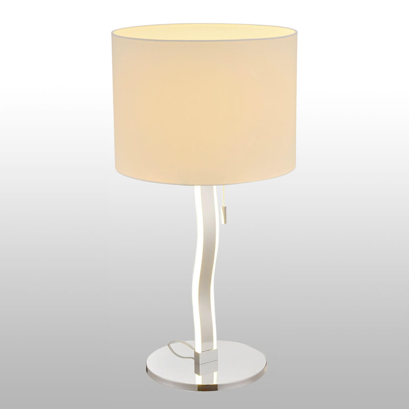 Maren - tekstil-bordlampe med LED-er i fot