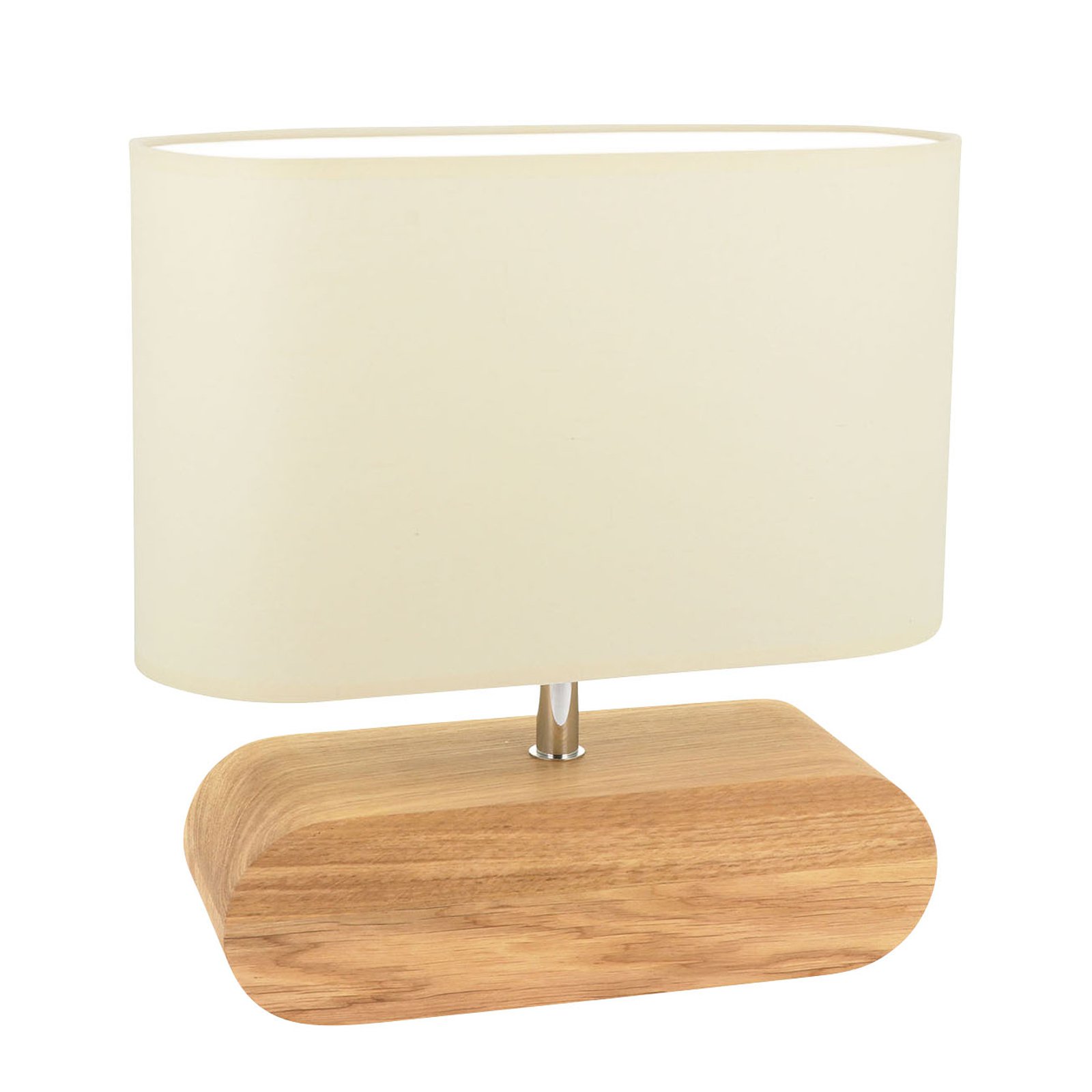 Bordlampe Marinna, eikefot, skjerm ecru
