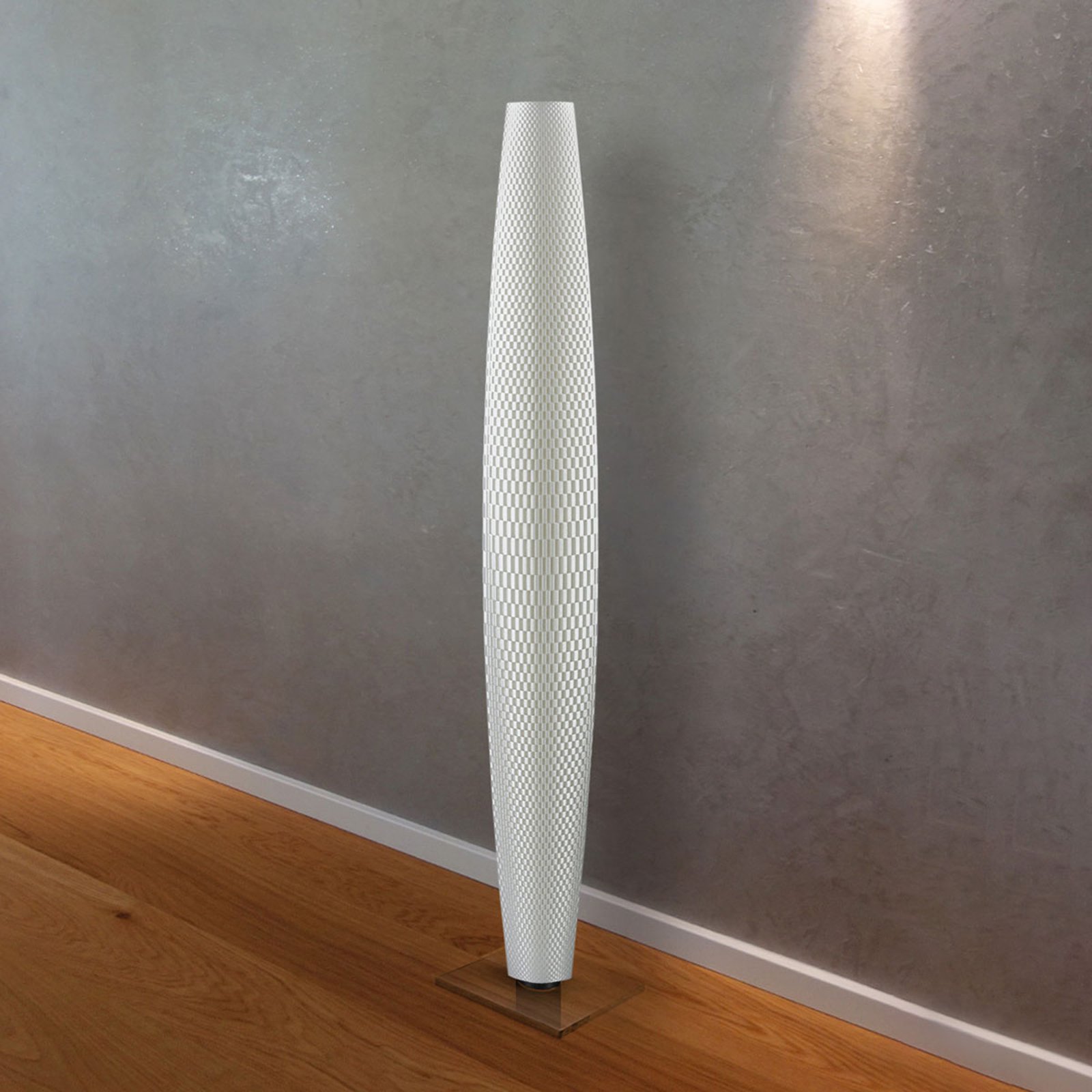 LED-gulvlampe Flechtwerk Pur hvit 110 cm