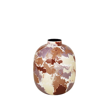 Thyra Vase 31 cm Hvit/Brun/Fiolett