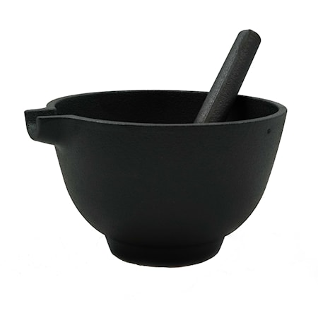 Mørtel Støpejern 15,5 cm Sort