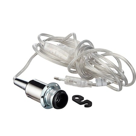 Gloria Vindusoppheng Krom Transparent Kabel
