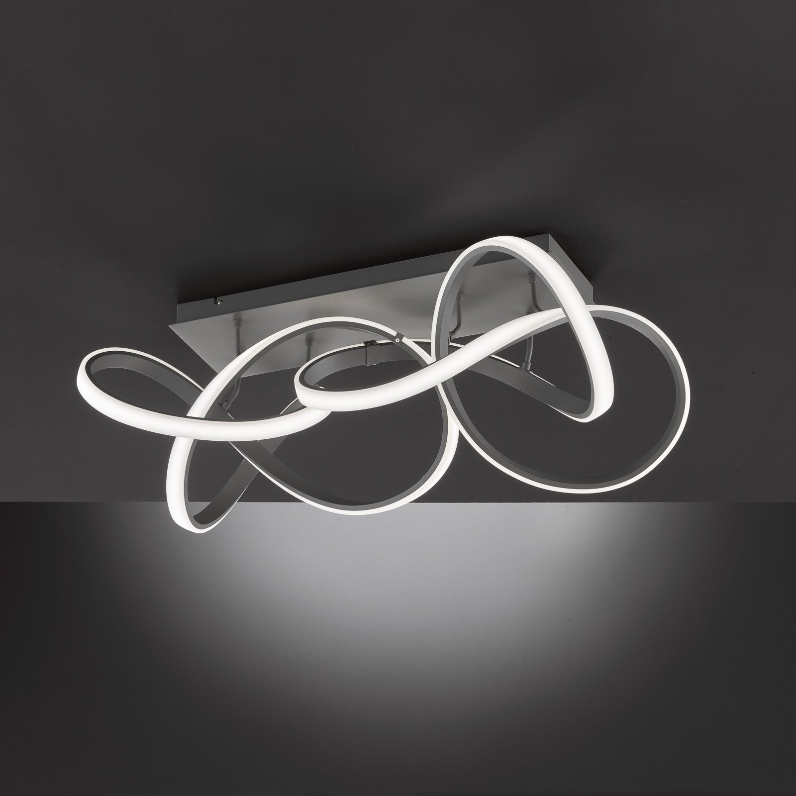 LED-taklampe Indigo, 2 lyskilder, antrasitt