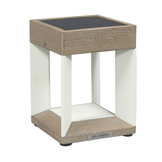 LED-solbordlampe Teckalu, hvit/tre lys