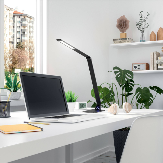 LED-bordlampe Wasp, med touchdimmer, svart