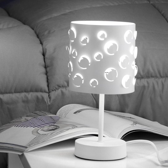 Bollicine bordlampe med laserskåret skjerm
