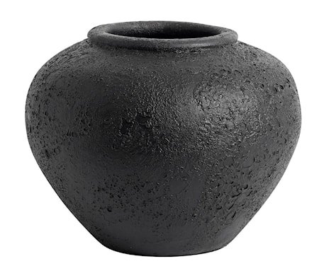 Luna Krukke Svart Terracotta 26x34 cm