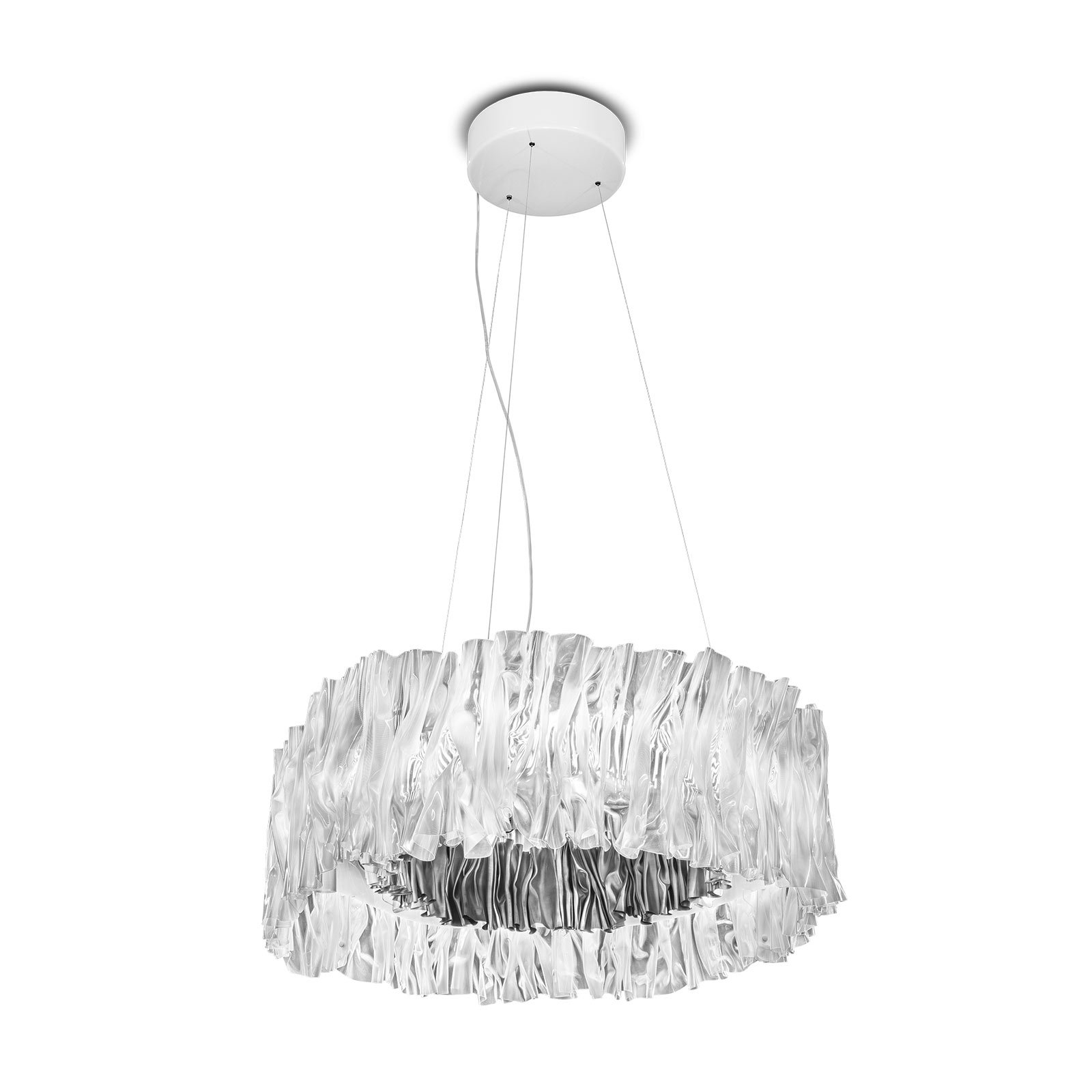 Slamp Accordéon LED-hengelampe sølv 2 700 K