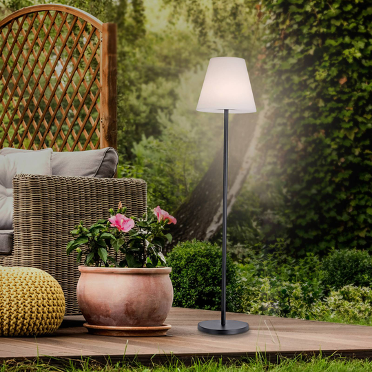 Holly utendørs LED-gulvlampe, batteridrevet, RGBW