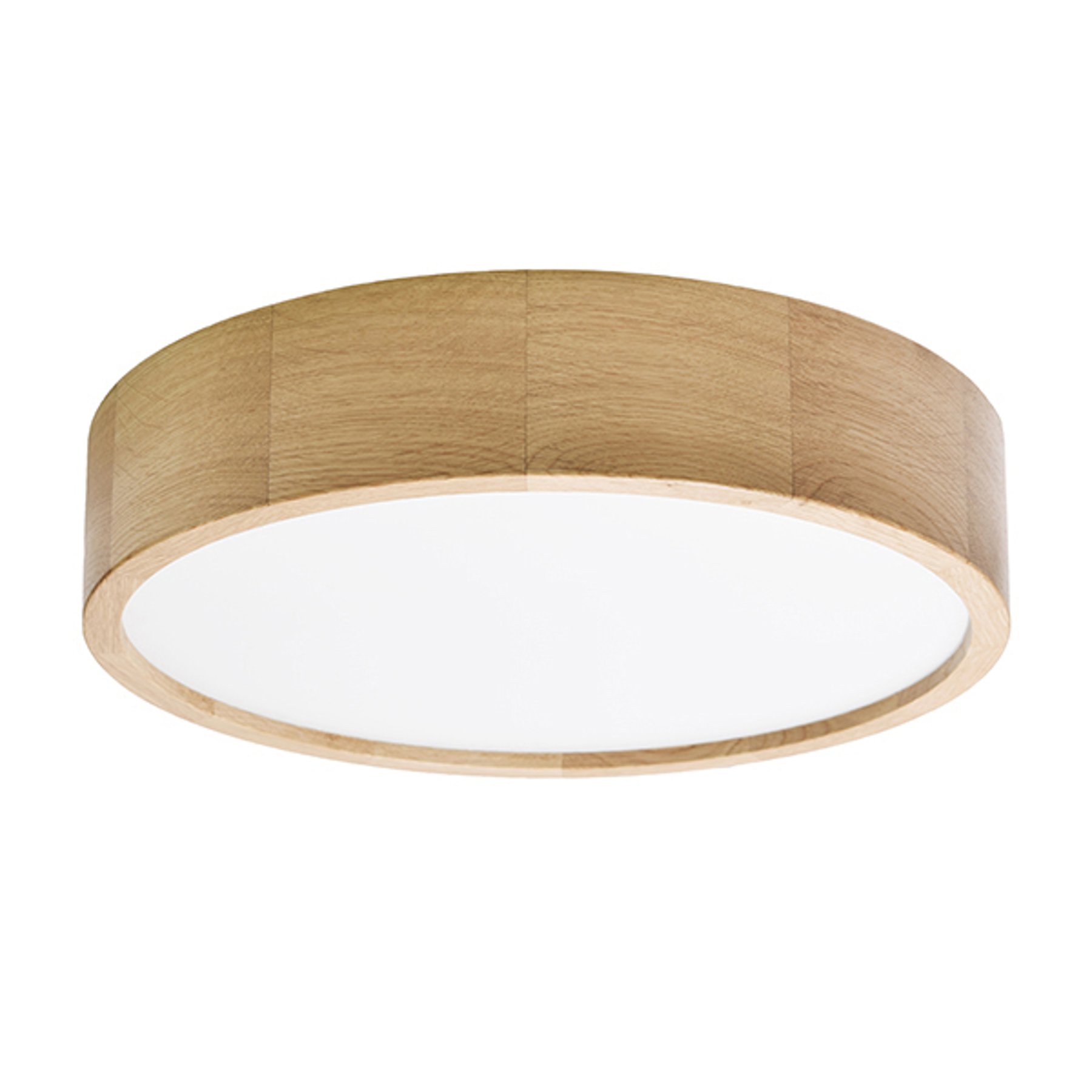 Taklampe Cleo, Ø 38 cm, eik