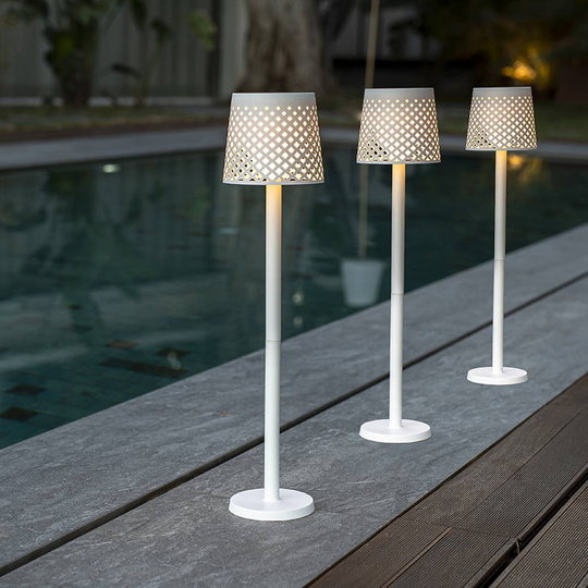 Newgarden Greta LED-solcellelampe, hvit