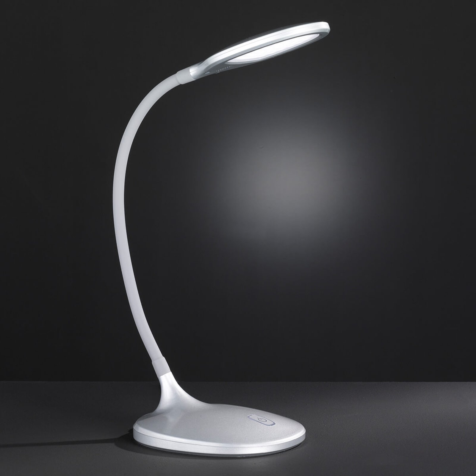Dimbar LED-skrivebordslampe Yava i sølv