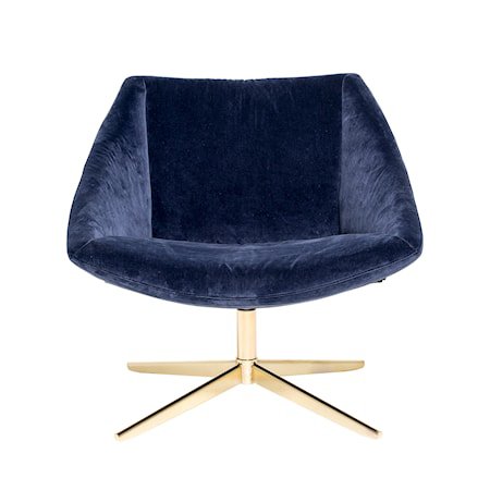 Elegant Stol Blå Polyester 77x73x76cm