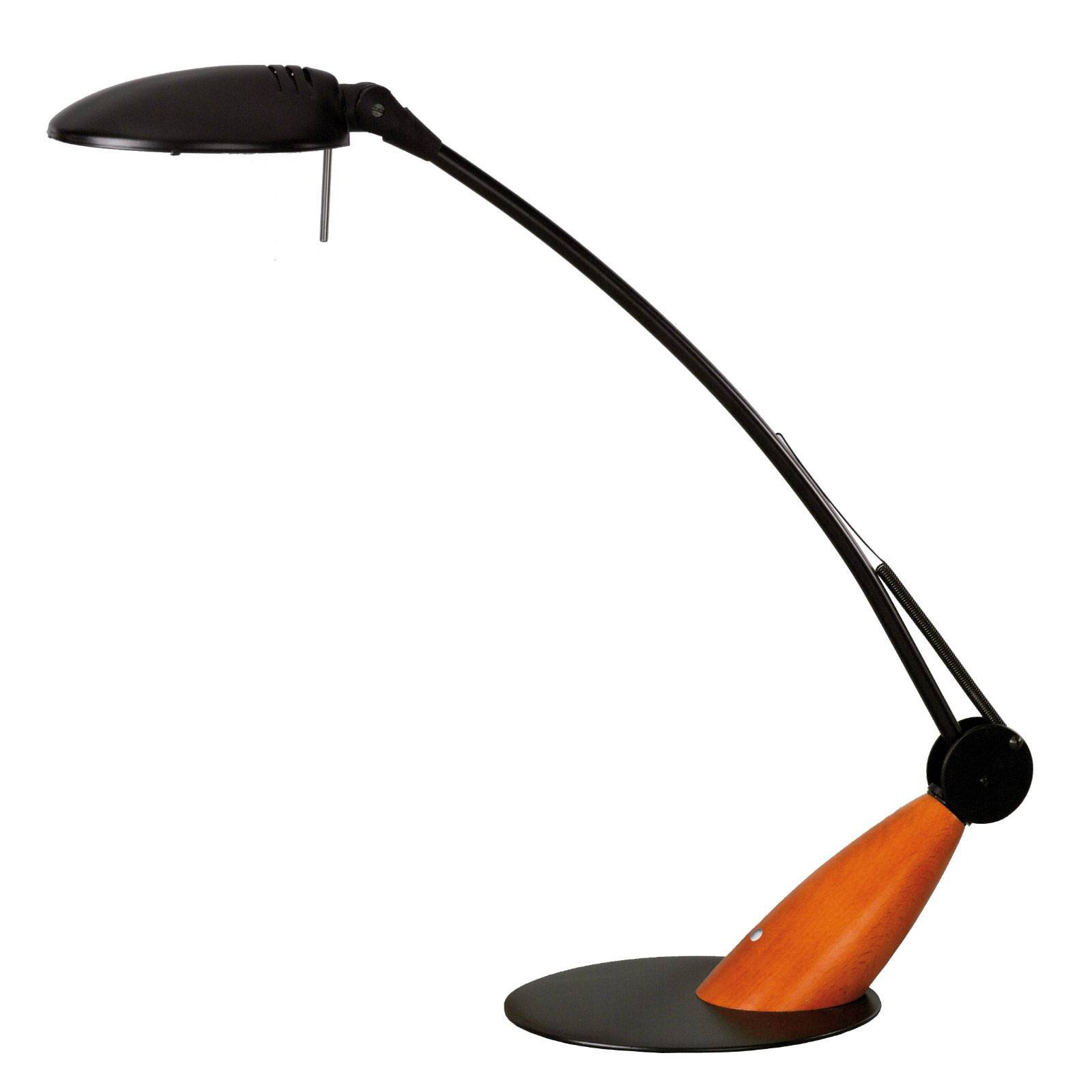 Swingo LED-skrivebordslampe med tre, svart