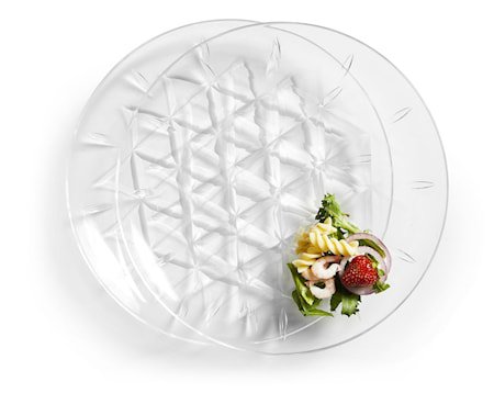 Piknik Tallerken Transparent 26 cm 2-pakning