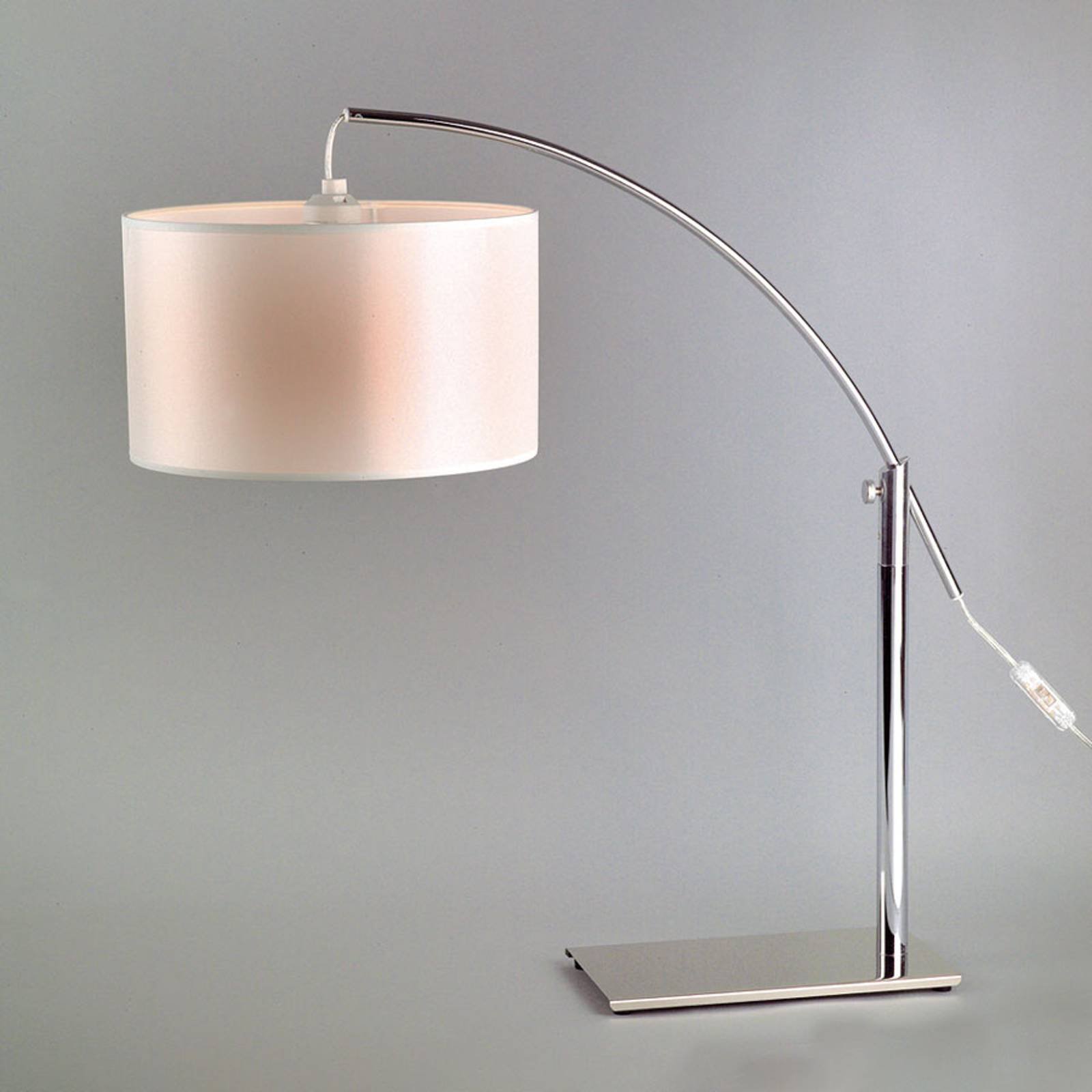Rainbow LT bordlampe hvit/krom