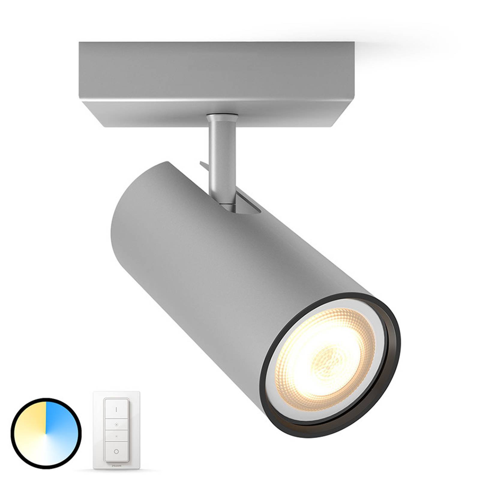 Philips Hue Buratto LED-spot alu 1lk dimmebryter