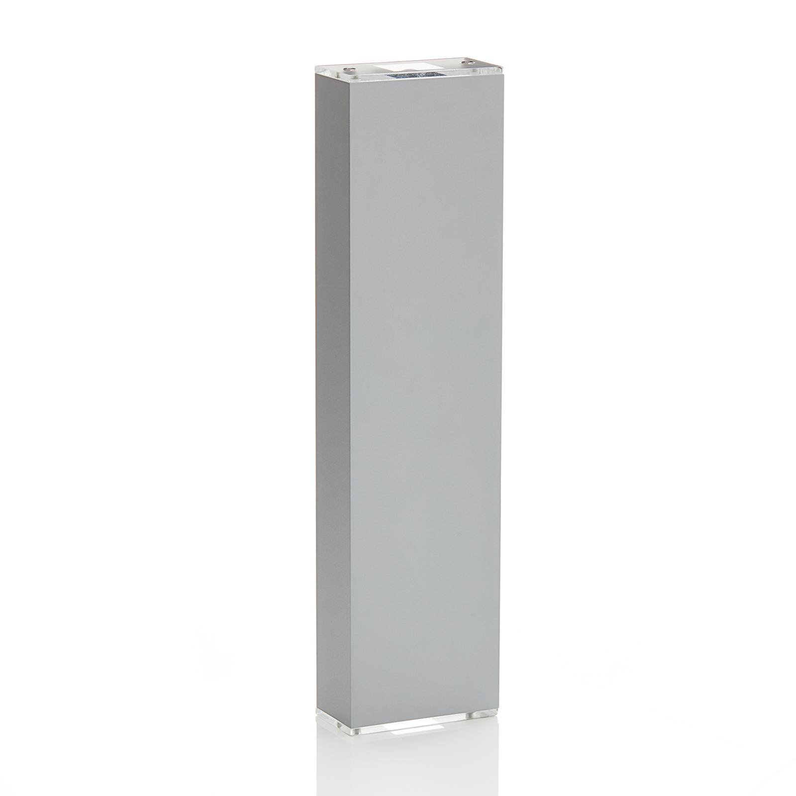 Lucande Anita LED-vegglampe sølv, høyde 17 cm