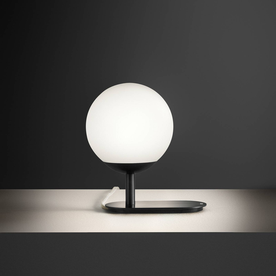 OLEV La Pallina bordlampe, kuleskjerm, svart